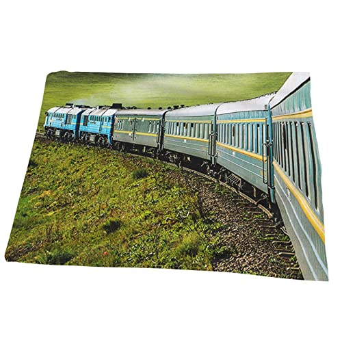 Kuscheldecke Decke Transsibirische Eisenbahn Flauschige Weich Warm Fleecedecke Wohndecke Couchdecke Sofadecke, Plüsch Tagesdecke Decke Kuscheldecken, 125x150cm Cover