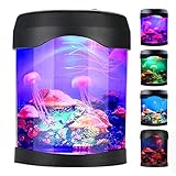 USB Jellyfish Lamp,Electric Aquarium Tank Ocean Mood Night Light LED Jellyfish Lava Lamp with Color Changing for Living Room Home Bedroom Desktop Decoration Gift for Kids
