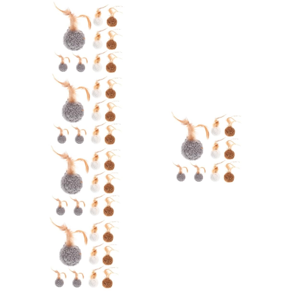DOITOOL 45pièces Jouets pour Chats avec Plumes Et Clochettes Accessoires Amusants pour Chatons Résistants Et Interactifs
