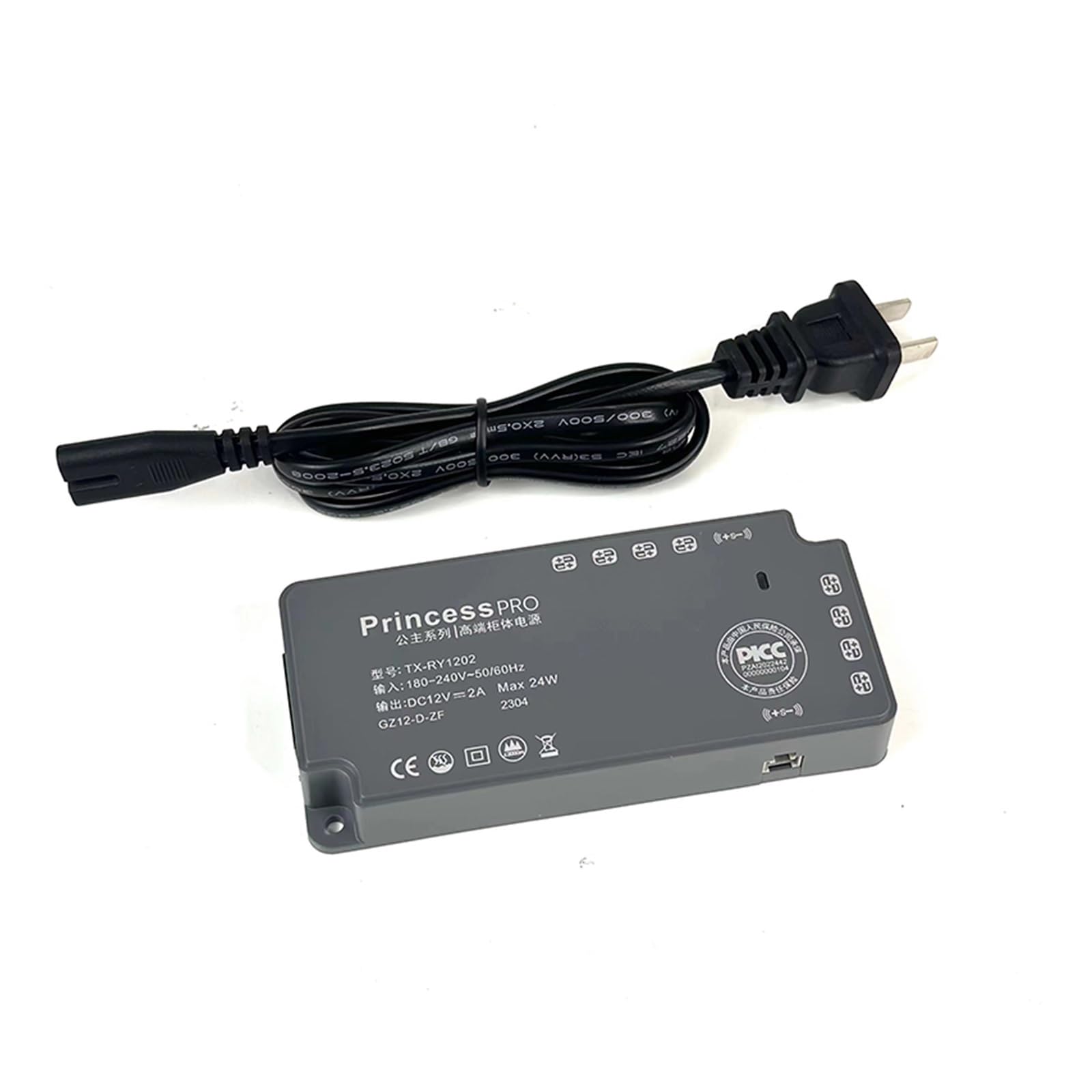 PWANUIGTE Cabinet Light Dedicated Power Supply 220 to 12V24V Interface Induction Switch with Transformer(24W/12V)