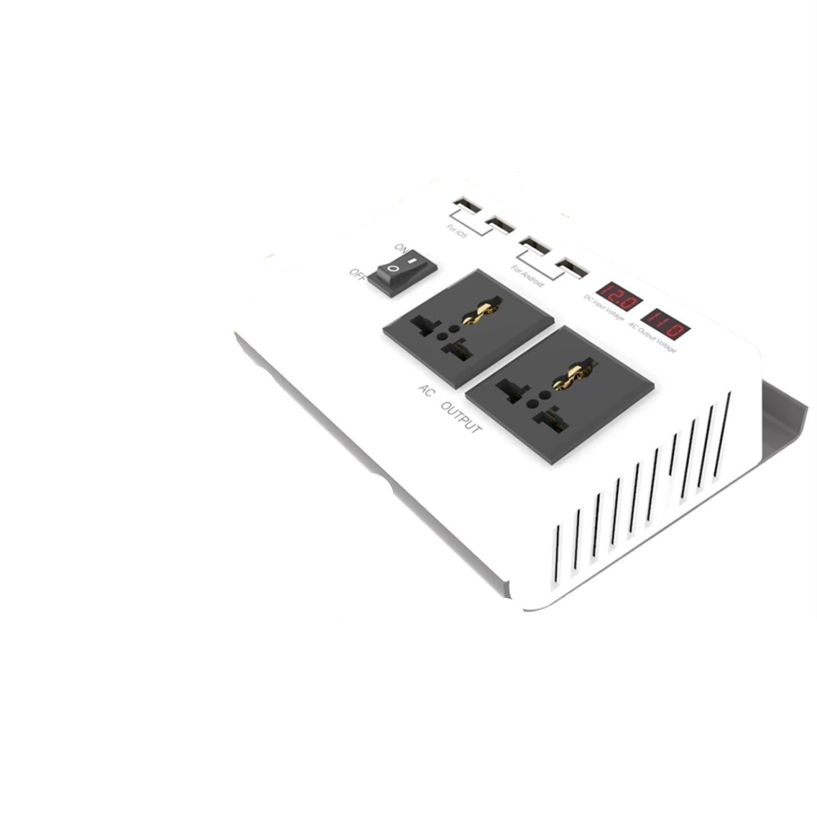 Przetwornice napięcia 300 W do samochodów Przetwornica prądu stałego na prąd przemienny 4 porty USB 2 gniazda przemiennego adaptera Charr sinusoidalna,Stabilna konwersja mocy