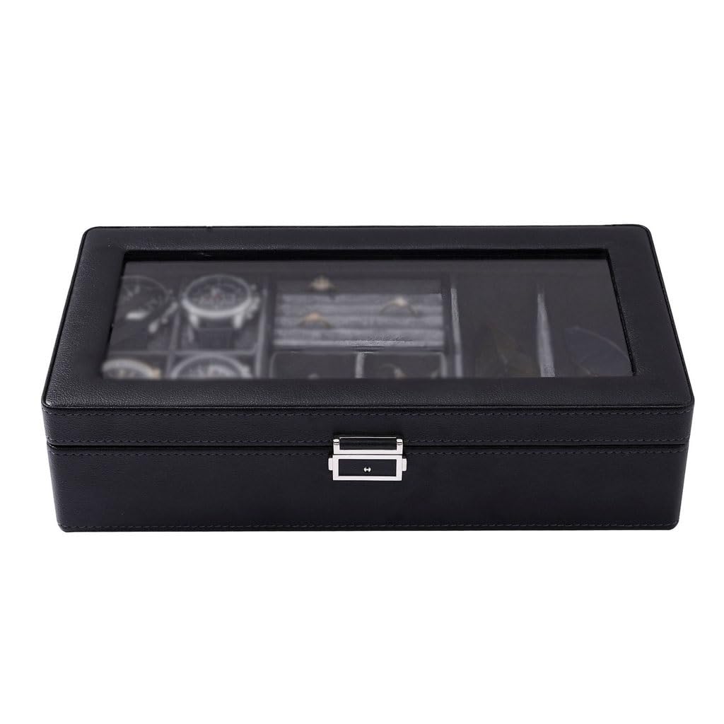 ANVLOJRIH Jewlrey Box Exquisite And Durable Watch Box Jewelry Storage Box Watch Box Glasses Case Sunglasses Storage Box Jewelry Box for Women(A)