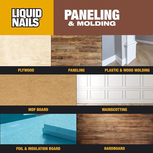 Image of Liquid Nails 10 oz. Paneling & Molding Construction Adhesive (Low VOC), Off White /Tan