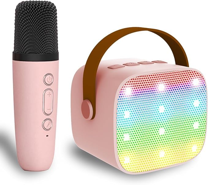 Image of SingStar Karaoke Speaker and Wireless Mic for Kids Toddlers Bluetooth Portable for Girls Boys Ages 4, 5, 6, 7, 8, 9, 10+ Years (Pink)