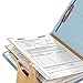Smead 19030 Six-Section Pressboard Top Tab Classification Folders with SafeSHIELD Fasteners, 2 Dividers, Legal Size, Blue, 10/Box