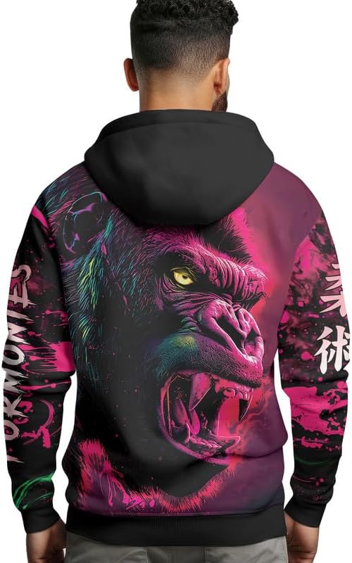 Predators 3D Printed Unisex Hooded Sweatshirt Long Sleeve Pullover Hoodie for Men
