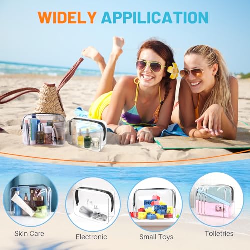 EASYFUN Toiletry Bag 2pcs TSA Approved Travel Clear Toiletry Bag for Men and Women Travel Accessories Quart Size Toiletries Cosmetic Pouch Makeup Bags - Thumbnail 5