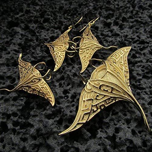 Miniatura 3 de 18K Gold Vermeil Manta Ray Stingray Earrings | Ocean | Beach | Gift | Jewelry | Handmade | Unique