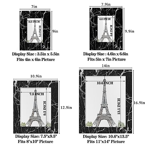 Bardic 0397 5X7 Picture Frame Marble Texture Pattern Photo Frames Wooden Photo Display Marbled Photo Frame thumb #2