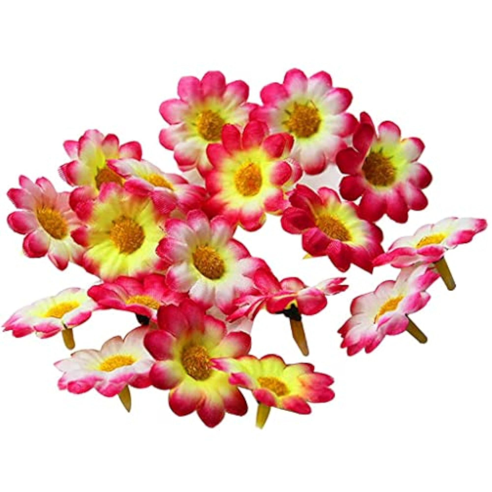 Simulation Flower DIY Artificial Daisy Flowers Heads - 100pcs Burgundy