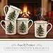 Spode Christmas Tree Stackable Mugs, Set of 4 - Festive 12oz Holiday Coffee Cups for Tea, Hot Cocoa - Fine Earthenware, Space-Saving Design, Dishwasher & Microwave Safe - Holiday Drinkware