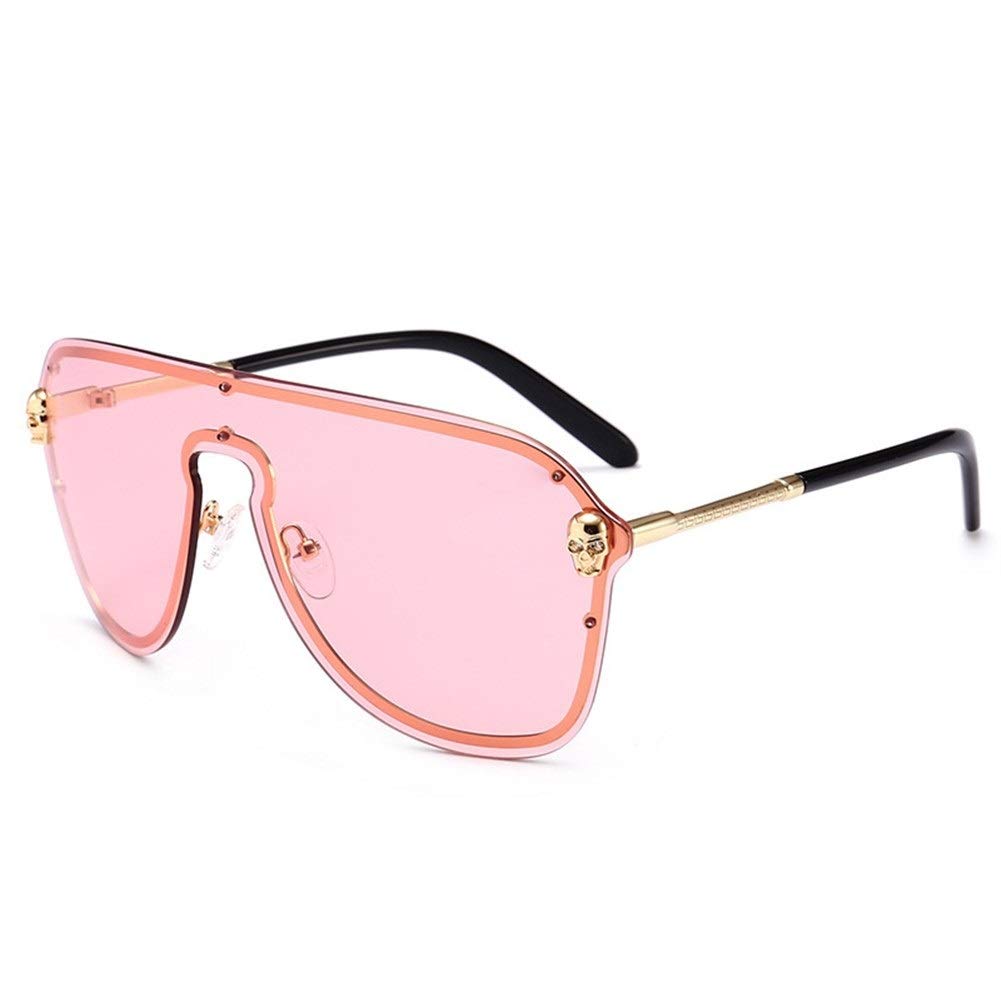 Shantou Sunglasses Around One-piece Mirror Shield Sunscreen Windproof Glasses Men And Women Outdoor Protection (Color : C4 transparent powder)