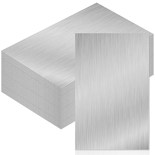 Image of Therwen 40 Pcs Aluminum Flashing Roof Sheet 5 x 7 Inch, Silver