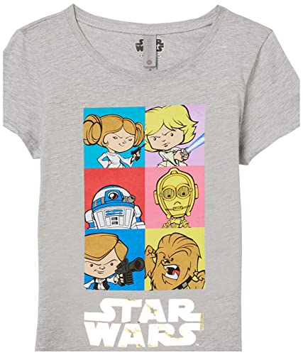STAR WARS Girls' Big Classic Character Graphic T-Shirt-Luke, Leia, R2d22