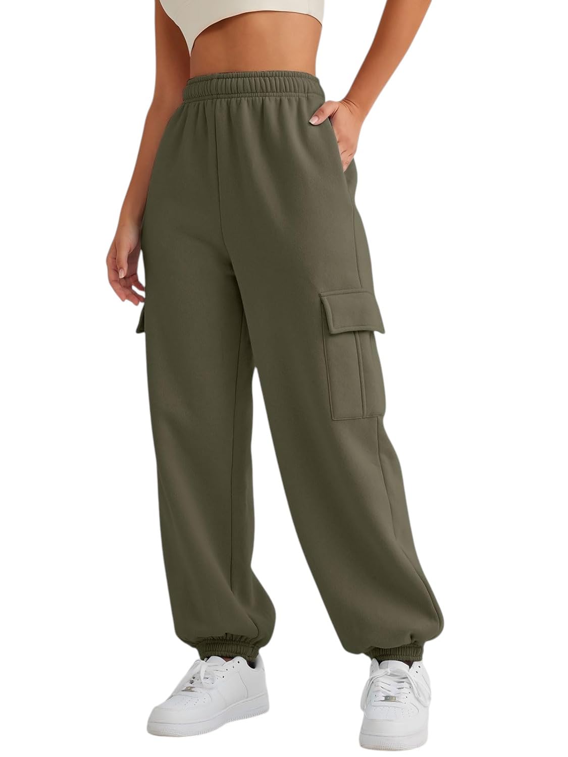 q - rious Women's Comfort Fit Jogger Pants with Side Pockets-picture-20