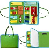 SMILE A WHILE Montessori Toys for Toddlers Kids Busy Board with Attached Doodle Board Quiet Book...