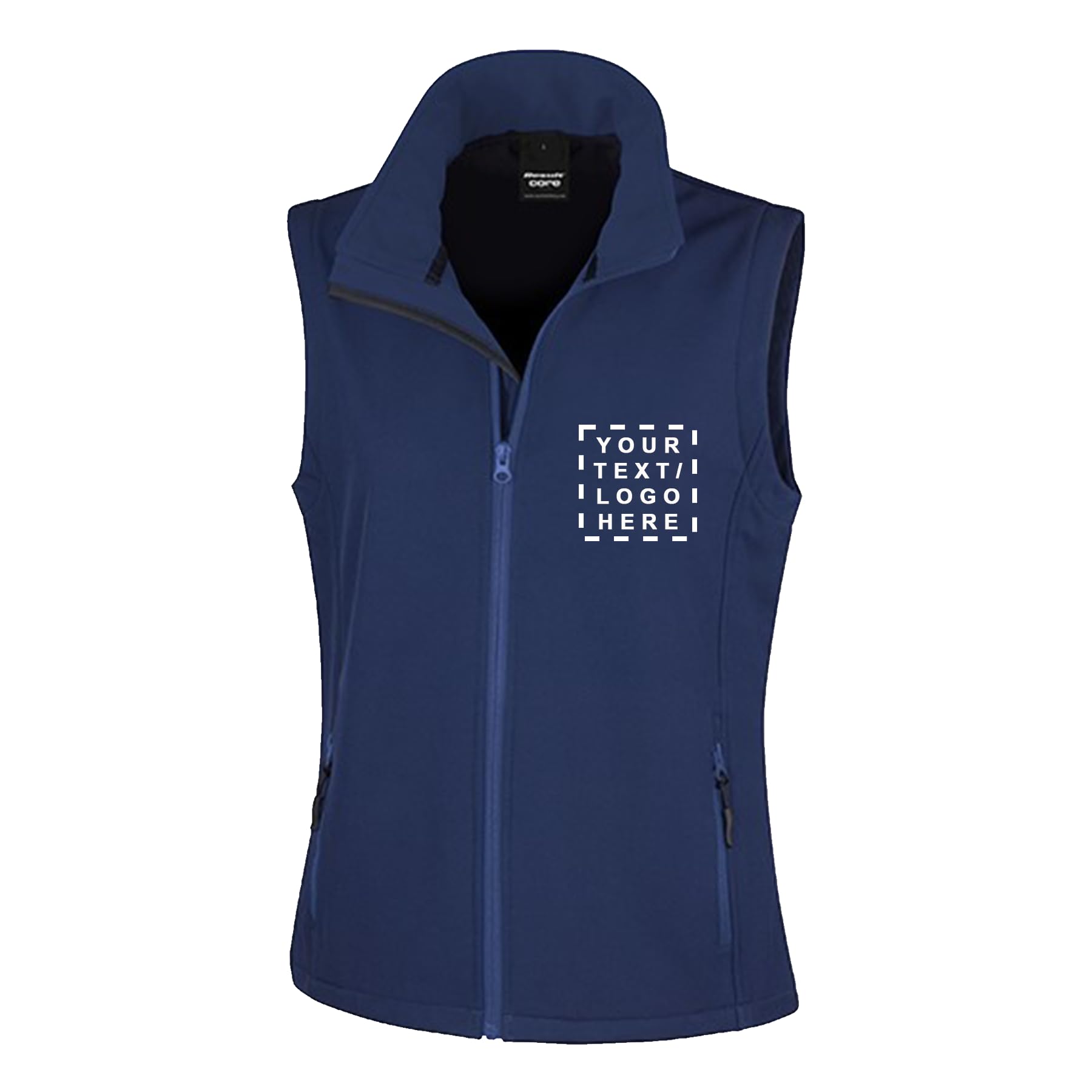 Damen Softshell Weste personalisierbar mit Logo oder Text | Fleece Innenfutter | 100% Polyester | XS–XXL | bedruckte Arbeits- & Firmenweste