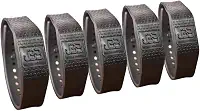 Kit 5 Pulseiras Magnéticas Infravermelho Quântica Regular Tira dores Equilibrio Anti-nauseas Preta