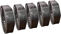 Kit 5 Pulseiras Magnéticas Infravermelho Quântica Regular Tira dores Equilibrio Anti-nauseas Preta