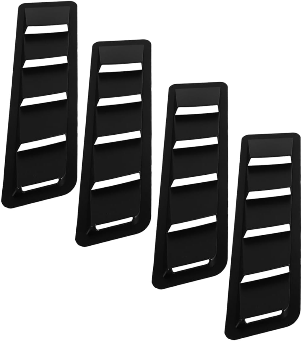 Sosoport 4Pcs Hood Vent Covers for Car Auto Hood Air Intake Louvers Vent Trim Stylish Car Accessories for Enhanced Aesthetic Appeal and Easy Installation