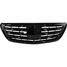 Front Bumper Upper Grille Grill Compatible with 2014-2020 Mercedes Benz W222 S-Class S560 S450 S600, Gloss Black