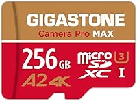 Gigastone 256GB Micro SD Card A2 4K UHD V30 U3 C10 - 130MB/s Read, 5-Year Free Data Recovery, Adapter for GoPro, DJI Drone, Dash Cam
