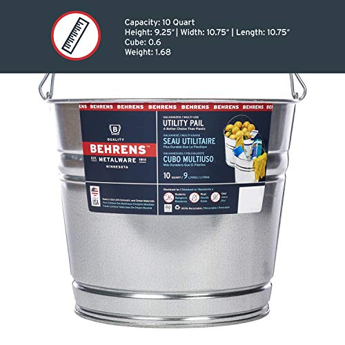 Behrens Behrens-1210Gs 1210Gs 10-Quart Galvanized Steel Pail #TOP6
