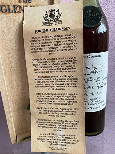 GLENLIVET For the Chairman Reserve 21years old whisky N.737-0,7L - DE – Bild 5