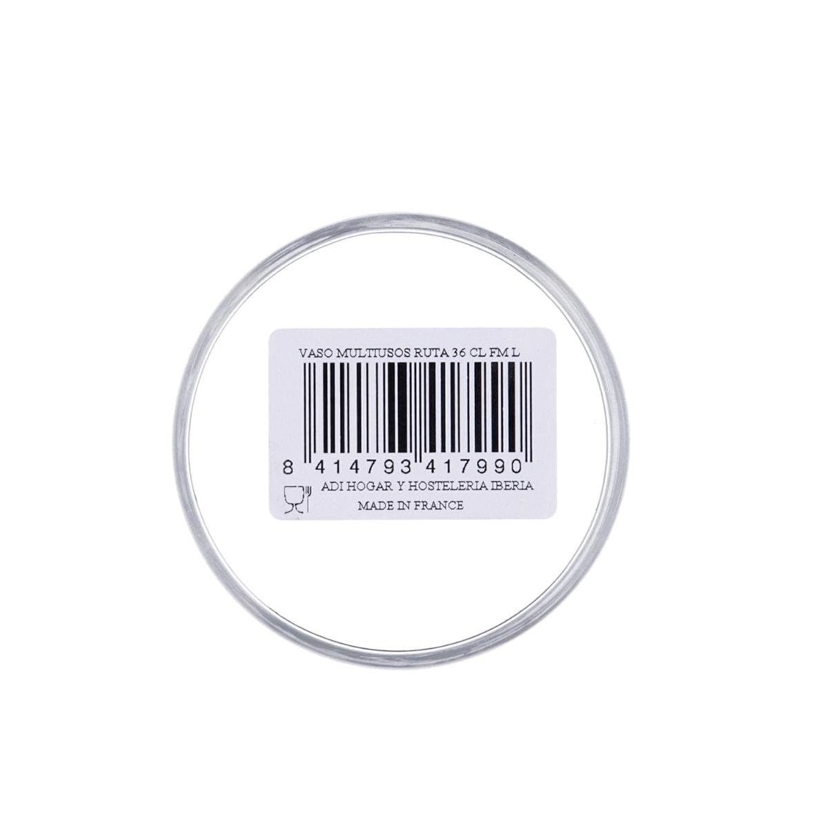 Luminarc Ruta Vaso Alto Vidrio 36cl Sodo Apto Frigorífico No Apto Microondas Reciclable