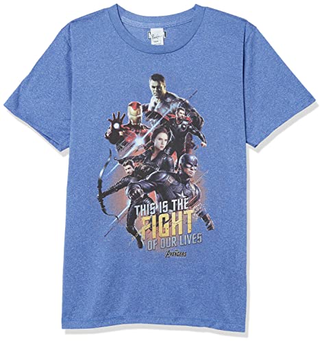 T-shirt Marvel enfant bleu roi en coton chiné taille S pour petit super-héros