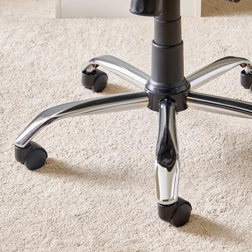 Image of Home Centre | Zuby | Faux Leather | High Back | Metal | Study and Office Chairs | Black | 1 Year Warranty
