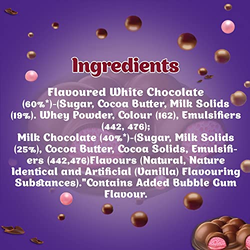 Image of Cadbury Dairy Milk Silk Bubbly Bubblegum Chocolate Bar, 120 Gram