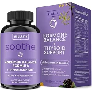 WellPath Soothe Hormone Balance for Women + Cortisol Supplements for Women | Thyroid Support, Mood Support, & Metabolism Booster | Adrenal Support | Rhodiola, Selenium, Iodine | Adaptogens, 60 ct