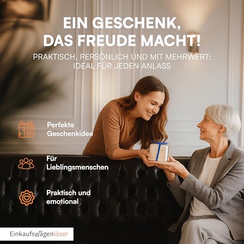 Einkaufswagenlöser „Lieblingsmensch“ – funktionaler Schlüsselanhänger mit Einkaufswagenchip – Schlüsselanhänger Einkaufschip mit 1 Jahr Fundservice – 100% sicher