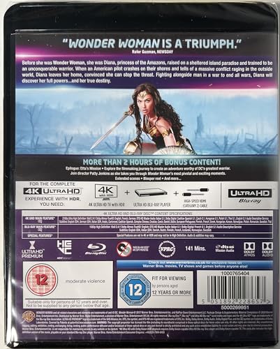 Wonder Woman (4K Ultra HD + Blu Ray)Region Free - Limited Edition Alternate Artwork - IMPORT image 5