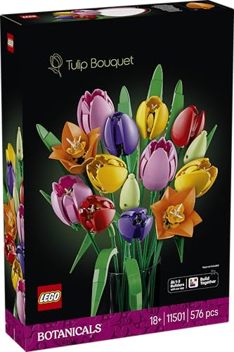 Image of LEGO Botanicals Tulip Bouquet - Flower Decor Building Kit for Adults - Gift Idea - 11501