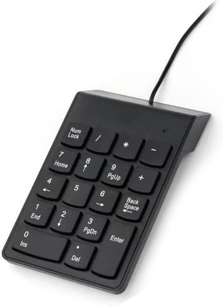 18Keys Mini Numpad Corded Keyboard Keypad for Efficiency and Comfort Typing Suitable for Various Computer Users