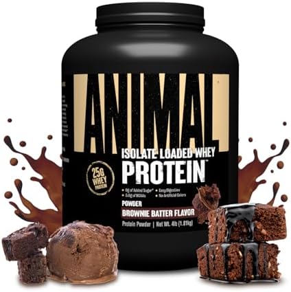 Animal Whey Isolate Protein Powder - Loaded for Pre & Post Workou...