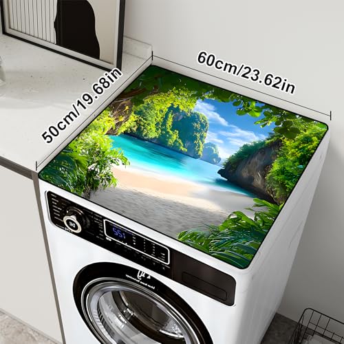 Image of Washer and Dryer Topper for Top,23.6 inch x 19.7 inch Washer Dryer Countertop Mat, Waterproof & Anti-Slip Dryer Top Protector Mat