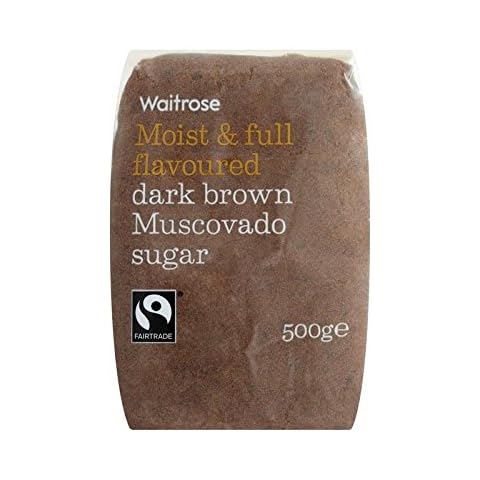 Zucker Dunkelbraun Muscovado Waitrose 500G - Packung mit 2 Cover