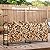 VIVOHOME 8ft Heavy Duty Firewood Rack Log Holder with Carrier Bag, Metal Wood Pile Storage, Fire Logs Stand Stacker Organizer for Indoor Outdoor Fireplace