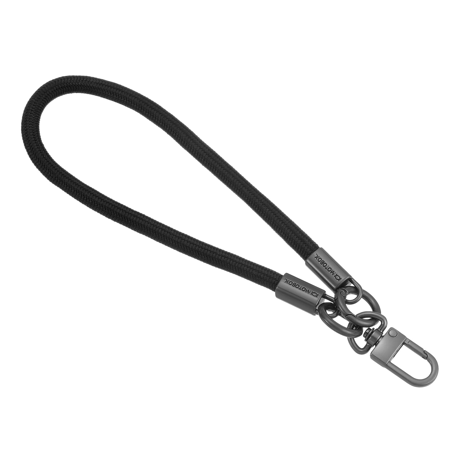 Vicloon Cordino Da Polso, Laccetti Porta Badge, Cordino Porta Badge Portachiavi Con Cordino Da Polso a Mano Con Portachiavi in Metallo E Cordino Anello per Telefono per Chiavi Porta Badge (Nero