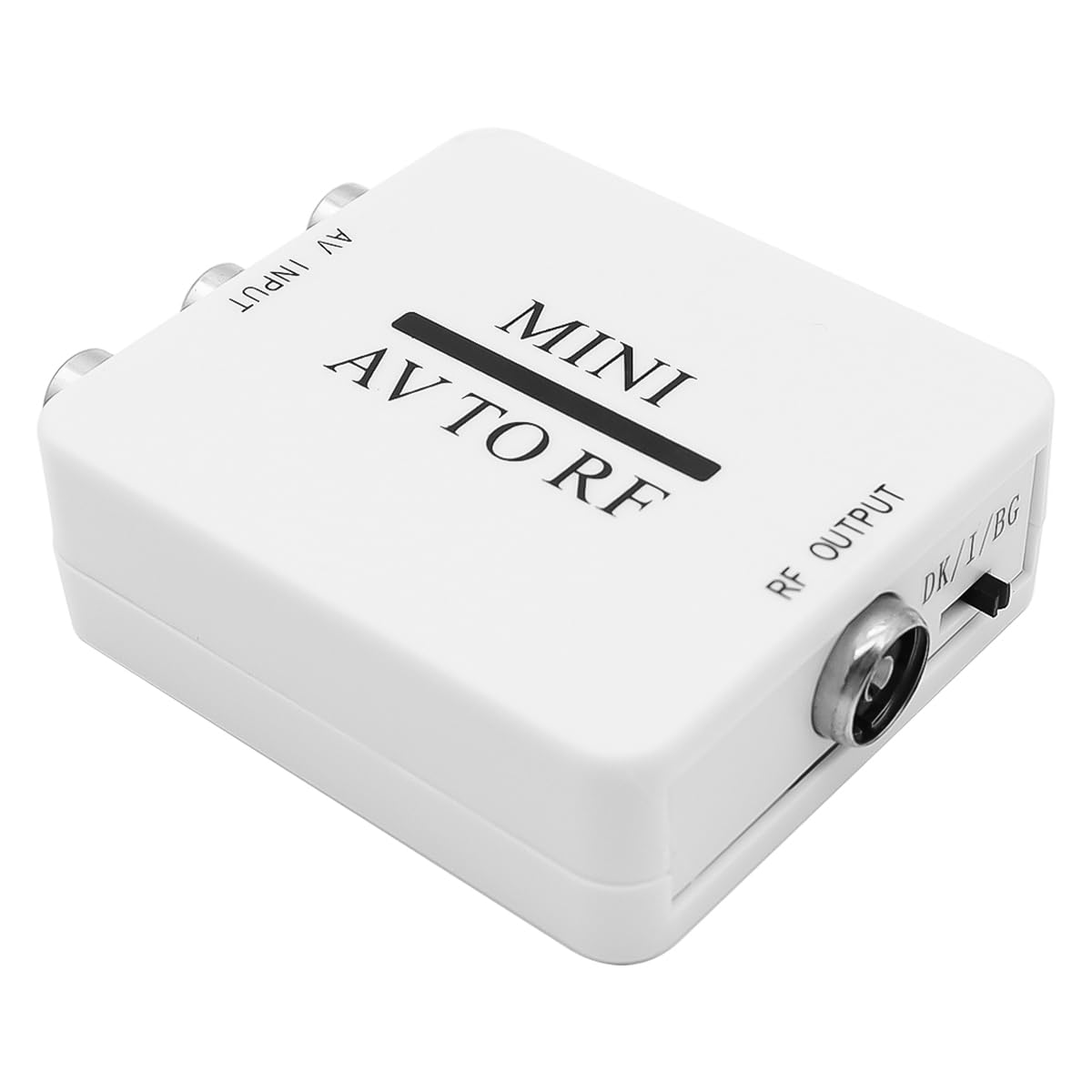 Convertisseur Modulateur Bidirectionnel RCA/composite AV Vers RF Adaptateur AV2 PAL/NTSC/SECAM Vers PAL/NTSC Système TV Compatible Avec DVD/VCR/PS/Projecteur (Blanc, Plug and Play)