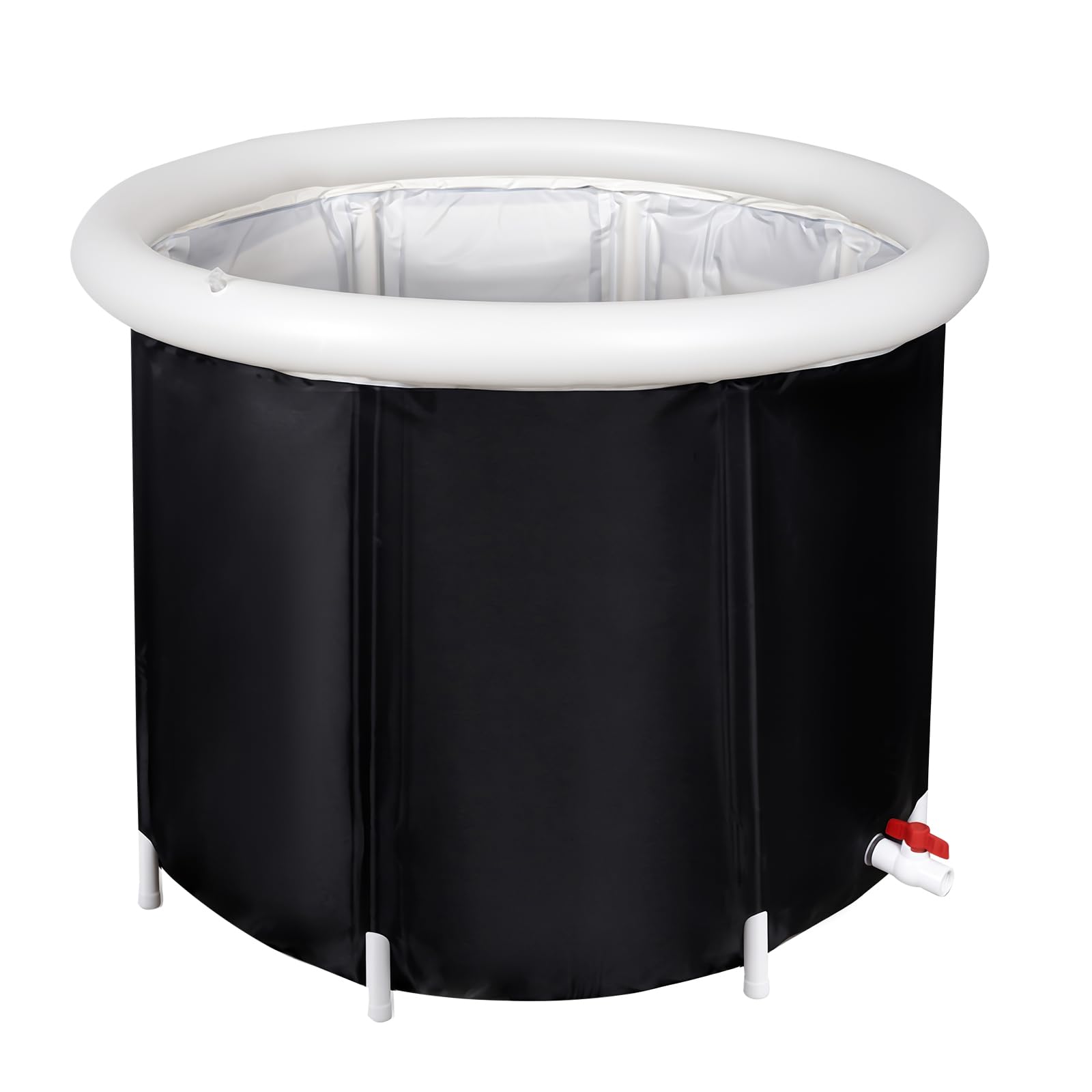 Eisbadewanne für Athleten 68cm Höhe Faltbare Aufblasbare Badewanne Tragbares Eisbad für den Innen- und Außenbereich Kältebad Kryotherapie Erwachsene Sitzbadewanne Outdoor Schwarz