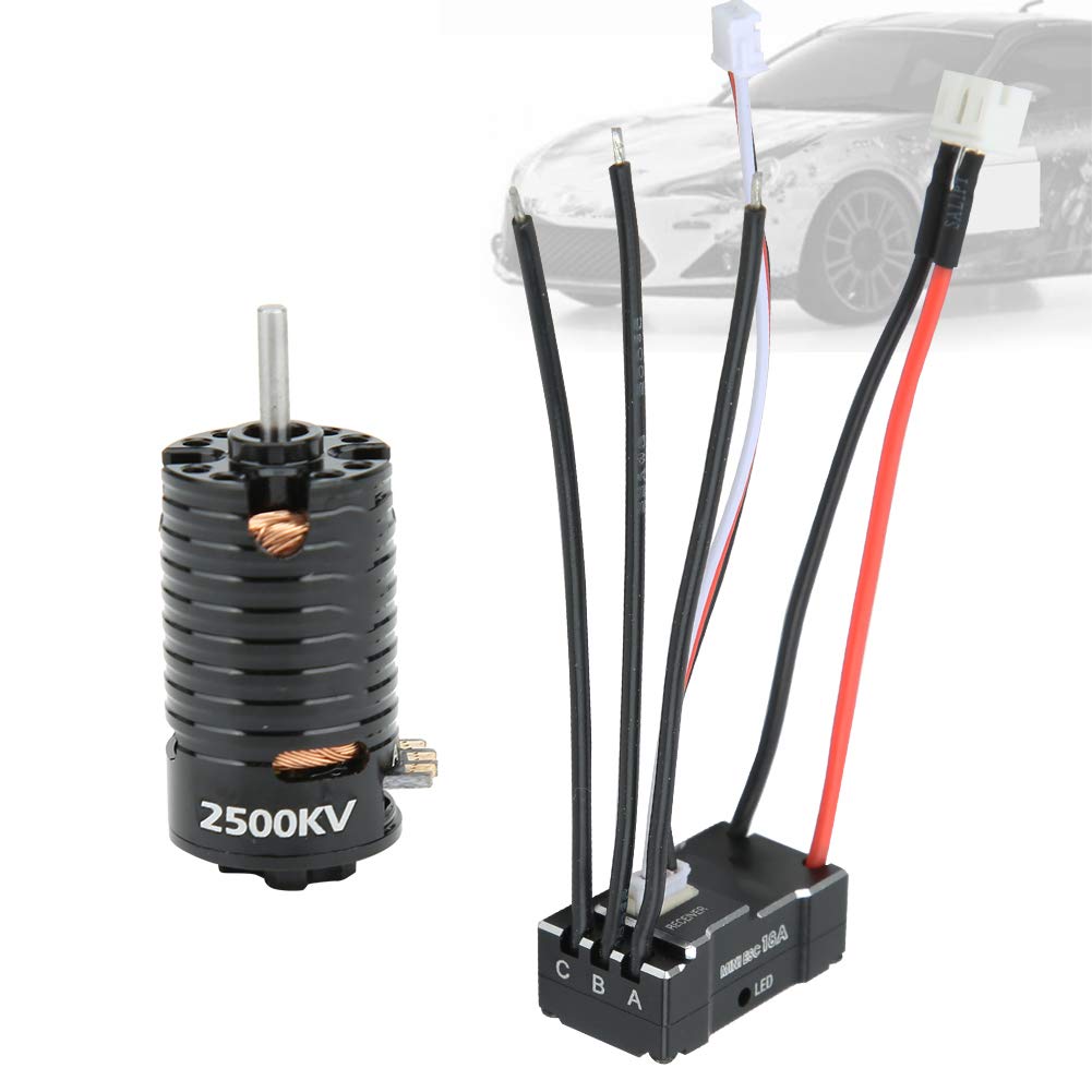 Motore brushless, 1410 Motore brushless 18A Nero ESC RC Ricambio Ricambio Accessori Motori completi Motori elettrici e parti (nero) 2500KV)