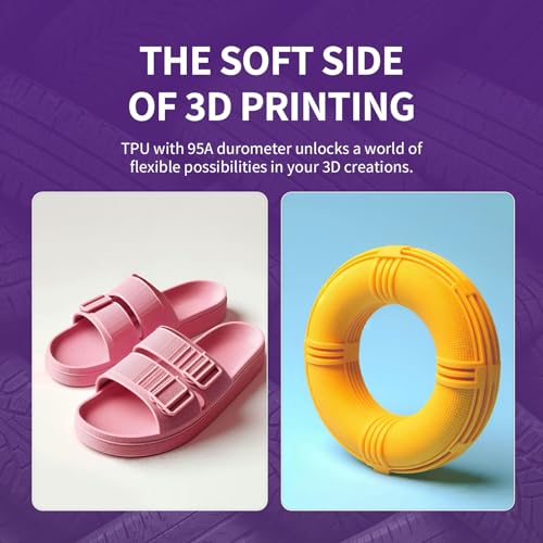 Image of OVERTURE TPU Filament 1.75mm Flexible Roll, 95A Soft 3D Printer Filament, 1kg Spool (2.2 lbs), Fit Most FDM Printer (TPU Light Green)