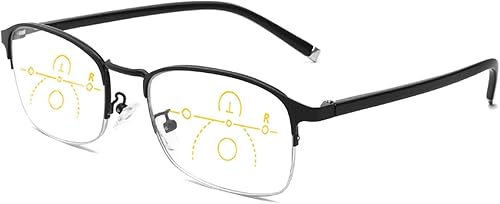 Miniatura 1 de Lentes de lectura progresivos multienfoquelentes antiluz azul, te hacen lucir hermosa, elegante y profesional (color negro, tamaño +1.5)