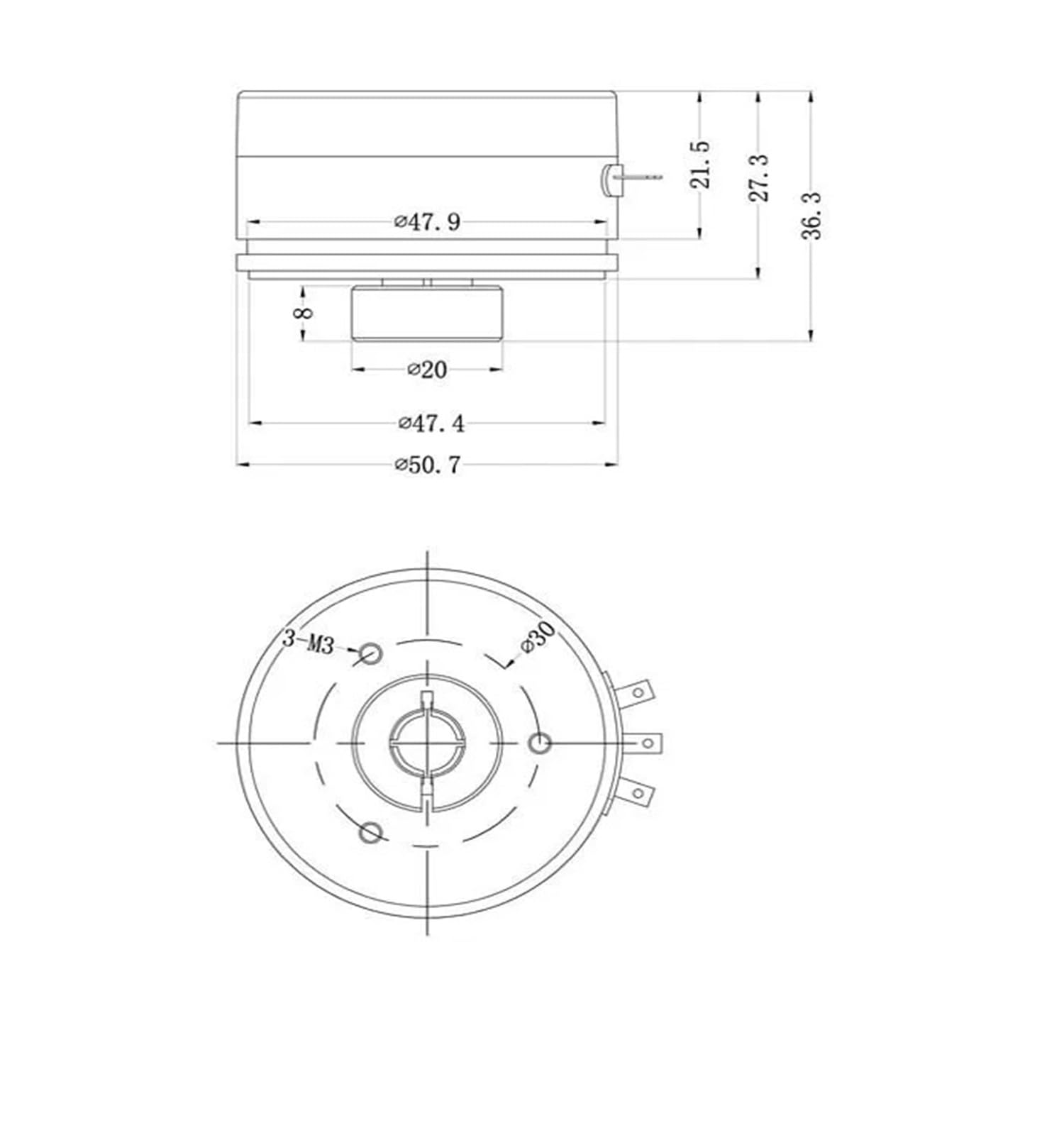 Sensor de posición angular PX6500, teoría de inducción magnética, sensores de ángulo de rotación de eje hueco y eje hueco(PX6500-V2-ZK 0-10V)