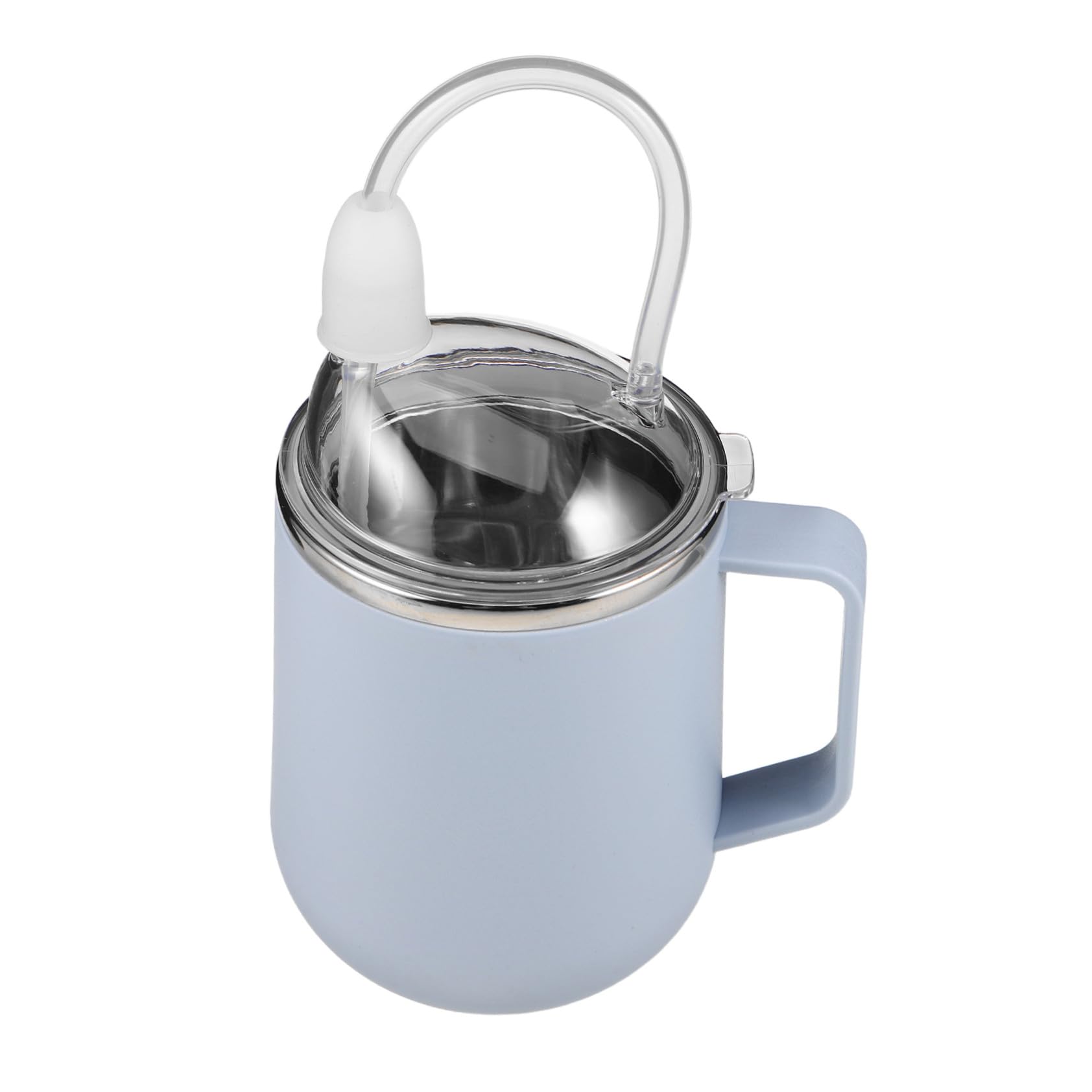 Auslaufsicherer Edelstahl Pflege-trinkbecher mit Stabilem Griff und Strohhalm Anti-verschlucken Sippy Cup für Senioren Betroffene und Pflegebedürftige für und Pflege Zuhause
