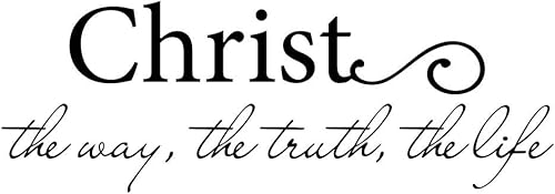Imposing Design Calcomanía de vinilo con cita religiosa de 23 x 8 pulgadas con texto en inglés "Christ The Way The Truth The Life" (23 x 8